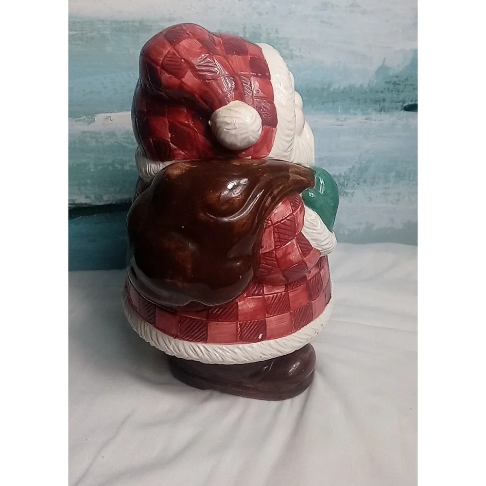 Santa Claus Ceramic Cookie‎ Jar 1999 Has A Couple Of Small Chips See Pictures
